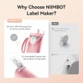 NIIMBOT D11 12-15mm Label Printer, Portable Wireless Bluetooth Thermal Label Maker with Rechargable Battery iPhone and Android Mobile Phone APP. 