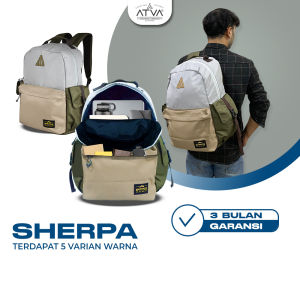 ATVA Wanderer Tas Ransel Pria Daily Backpack Laptop 14 inch Tas Sekolah Kuliah Sherpa Series Scapolite