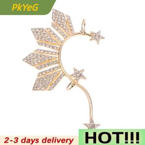 PkYeG 1Pc Rhinestone Star Ear Clips Non- Ear Cuff Clip Jewelry Catriona Gray Miss U Ear Cuff Inspired Three Stars And The Sun