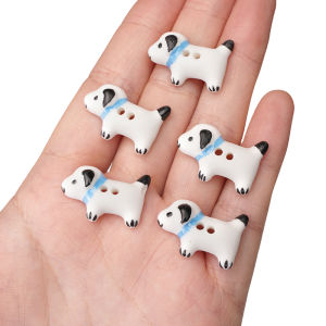1pc 24x16mm/15x20mm/24x22mm/16x28mm Cute Ceramic Button Rabbit Puppy Shape Button with 2 Holes for DIY Sewing Crafts Necklace Bracelet Jewelry Making
