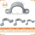 (ZIKF) PVC Pipe with Double Hole Plastic Conduit with Pipe Clamp Conduit Clamp U PVC Clip 2 Hole (50 Pieces). 