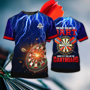 2024 Darts Tshirts for Men Printed Casual Short Sleeve Vintage Mens T-Shirts Cool Funny Tops Streetwear Tees