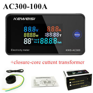 KWS-AC300 Digital 6 in 1 Power Meter 100A Home Power Meter AC 220V