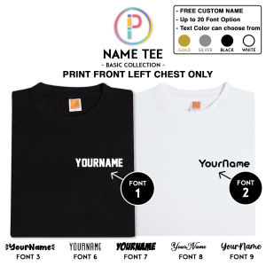 [Adult/Kid] Baju Custom Nama Sendiri Name Tee T-shirt (family couples friends classmates team company) Birthday Anniversary Valentines Gift