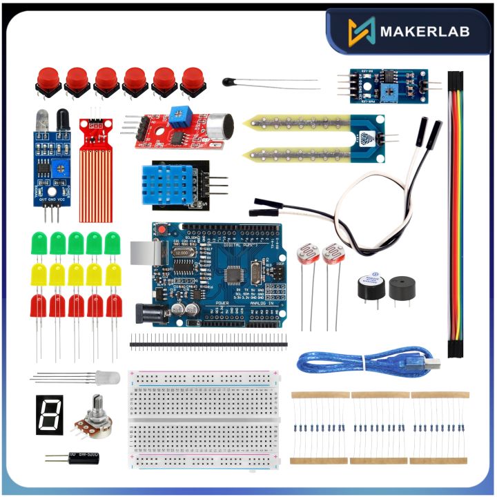 makerlab basic starter kit for uno r3 with tutorial... Makerlab Basic Starter Kit For Uno R3 With Tutorial Code Compatible ...
