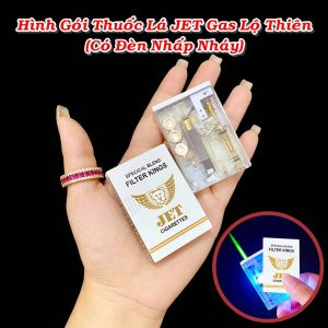 [HCM]Bật Lửa Gas Khè Hình Gói Jet Độc Lạ Có Đèn Led Nhấp Nháy