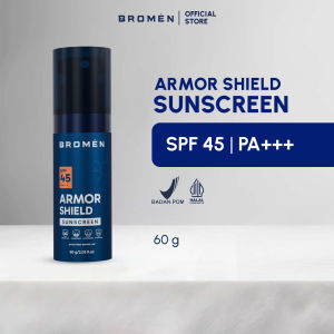 BROMEN Sunscreen Spray Armor Shield SPF 45 PA +++ 60ml - Extract Allantoin dan Tranexamic Acid Ringan dan Tidak Lengket di Kulit