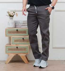 CELANA CHINOS PANJANG PINGGANG ELASTIS KARET BAHAN MELAR SIZE 27-44