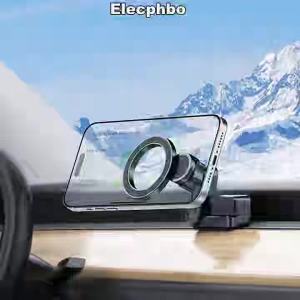 Phone Mount Designed for Tesla Model 3 Model Y Magnetic Phone Holder Compatible with MagSafe for iPhone 16 Pro Max Plus 15 14 13 12and All Other Phone with Steel-Rimmed Cases