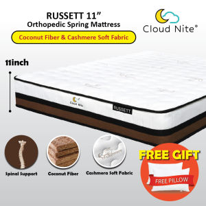 Cloud Nite - Russett 11inch Orthopedic Spring Mattress with Coconut Fiber – Firm & Supportive
