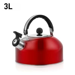 3L/5L Stainless Steel Whistling Kettle Heat Resistant Handle Household Safety Boiling Pot