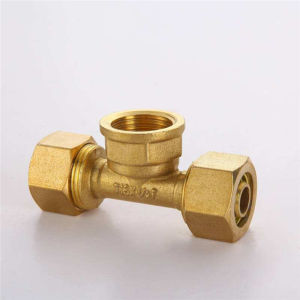 SAMBUNGAN AIR PANAS  TEE SAMBUNG 1/2 INCH DRAT DALAM KUNINGAN