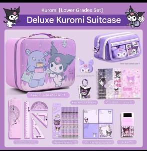Pencil Case Kuromi Cartoon Animation Good-Looking Large Capacity Children Pencil Storage Stationery Box Wholesale