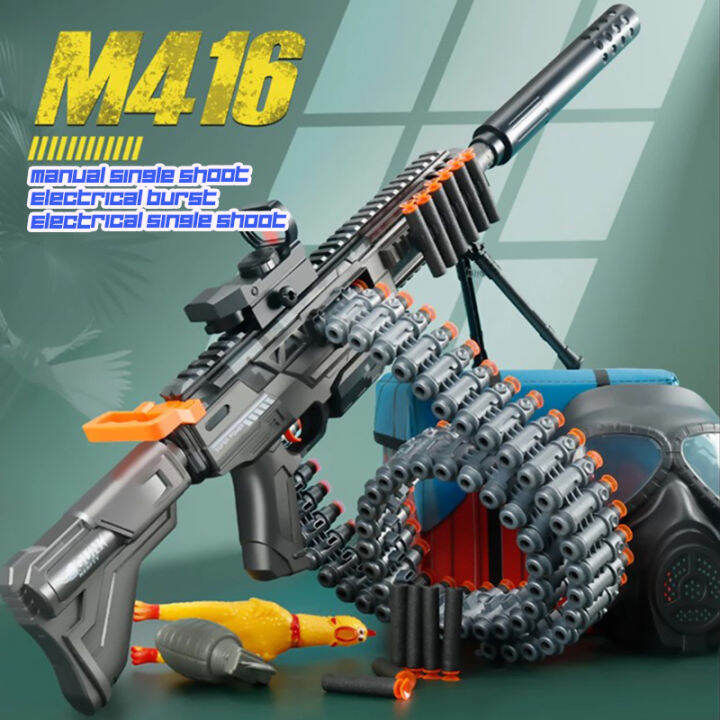 Toy Gun Electrical And Manual Loading Toy Gun Soft Eva Bullet Shooting ...