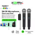 Koorfly SM58 UX01/UX02 UHF Wireless Microphone With 5V Charging Rechargeable Battery Plug and Play 6.5MM 50M Receiver. 