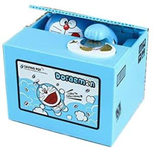 Cartoon Piggy Bank Cat Stealing Coin Box automatic Coin Money Saving Box Birthday Gift for Kids