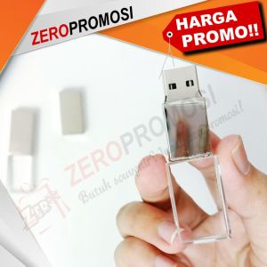 Souvenir Flashdisk kristal Kotak LED Polos FDSPC26
