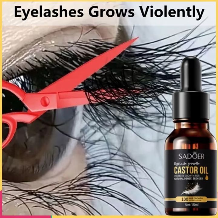 Natural Castor Oil Longer Eyelash Growth Serum Eyelash Treatment