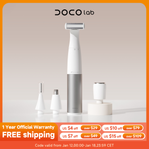 DOCOLAB 4 trong 1 Dao cạo điện Máy cạo râu Máy cạo râu Máy cạo lông trên cơ thể Tẩy lông cơ thể Bekini Không đau Quà tặng không dây cho phụ nữ2026