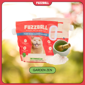 FUZZBALL STARTER BUNDLE | 1x Plant-Based Cassava Cat Litter 6L + 1x Magic Dust Cat Litter Deodorizer | Non-Toxic Safe to Inhale Excellent Clumping Strong Odor Control Low Dust Soft Texture Sustainable Long Lasting Economical