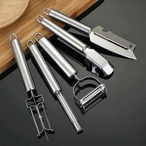 Set 5 dụng cụ gọt nạo rau củ - Bộ dụng cụ dao bào đa năng chất liệu inox 304