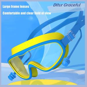 Ditur 2025 Large Frame Swimming Goggles For Kids High Quality Antifog Swim Glasses Waterproof HD Swim Eyewear Swim Equipment