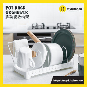 Kitchen Multipurpose Adjustable Pantry Bowl Plate Dish Hanging Rack Pot Pan Lids Organizer Drainer Holder Stand Storage