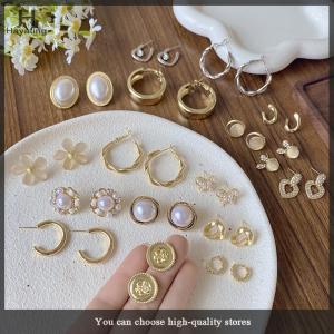 Hayating White Color Big Heart Stud Earrings For Women Girl Love Drop Glaze Aesthetic Minimalist Jewelry