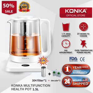 【hot】KONKA Multifunction Health Pot 1.8L Glass Electric Kitchen Cooker Soup 養生壺(带煮蛋器)[KHK-KX15] 汤锅健康锅家用烧水壶泡茶煮水壶