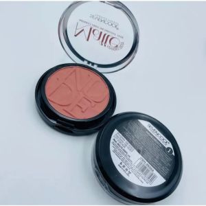 BeautyCharming Shimmer Pink Matte Blush Duo with Mirror and Brush - Waterproof Face Powder