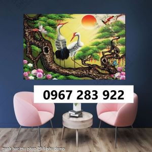 Tranh gạch 3d tùng hạc đẹp