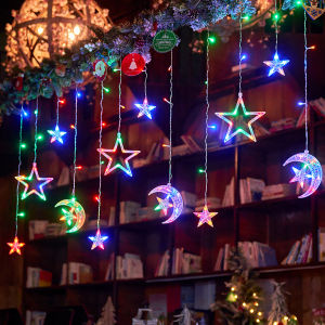 3Color 11Modes hari raya lights 4M LED Fairy lights Outdoor light outdoor Curtain String Lights hari raya decoration lights