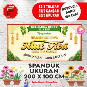 Spanduk banner Idul Fitri Ukuran 2 x 1 meter