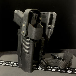 HaGear Canik TP9 Light-Bearing Level 2 Duty Holster – Tactical Kydex OWB Holster Fits with SureFire X300UA/UB/VT SOTAC Light