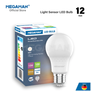 SORU - Lampu Sensor Cahaya A-Bulb LED 9W 12W 18W E27 170-240V 6500K Putih Hemat Energi - MEGAMAN