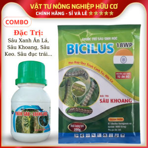 (COMBO 2SP) BICILLUS Và Siêu Thấm Trừ Sâu Sinh Học Tăng Hiệu Quả Phân Thuốc Lên Thân Lá Và Côn Trùng.