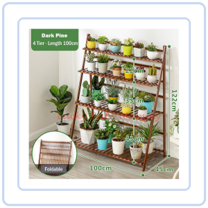 【COZYCASA】3 Tier 4 Tier Plant Rack Flower Stand Flower Rack - 100% natural bamboo