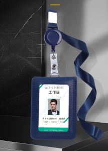 new Men and Women ID Pouch Worker Card Holder Bus Subway Cards Holder Campus School Card Name Tag Cases Hanging Neck Lanyard Badge Holders adjustable lanyard Badges Reels