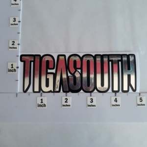 Tigasouth Sticker Decal in Silver Gold & Hologram