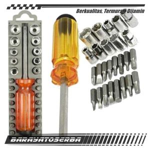 OBENG KUNCI SHOCK SET 28PCS PERLENGKAPAN PERKAKAS TERMURAH