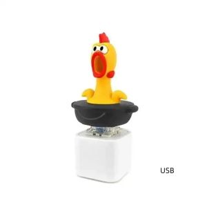 INNEED Funny Screaming Chicken Keyboard Fidget Toy Cartoon Novelty Bag Pendant Keychain  Rechargeable Stress Relief Fidget Toy For Stress Relief