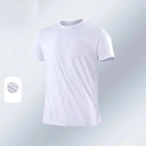 Summer Men Casual t-Shirt Short Sleeve White Tee Shirts Soild o-Neck Tops t Shirt Quick Dry Gym Running t-Shirts Male clothes