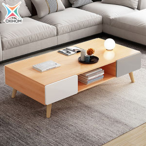 Oxihom Meja Tamu Laci Meja Kopi Meja Ruang Tamu Meja Lesehan Kayu Besi