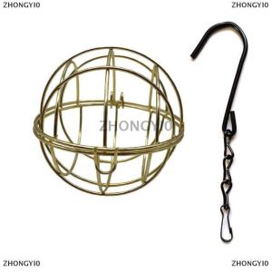 [COD] ZHONGYI0 1 cái kim loại suet bóng Bird Feeder Set với treo chuỗi sóc bằng chứng Bird feeders cho vườn ngoài trời Chim Ruồi feeders