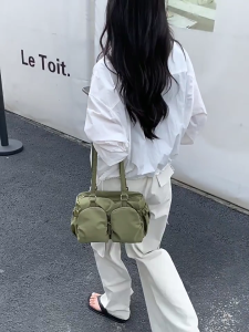 Stylish Shoulder Bag Trendy Underarm Bag Nylon Armpit Bag Shopping Bag Daily Bag Multi-Pockets Handbag Purse