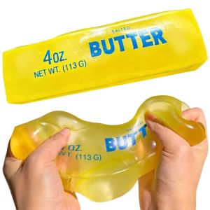 WEHUAN Non Rebound Butter Stick Squeezing Toy Plasticity Realistic Fidget Toy Kids Toy Kneading Butter Stick Pinch Office Desk Toy