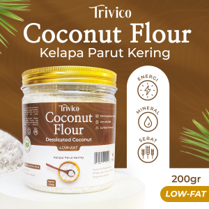 TRIVICO COCONUT FLOUR DESICCATED COCONUT PREMIUM TEPUNG KELAPA KERING | KELAPA PARUT KERING PREMIUM