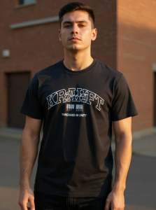Krahft Sindik8 T-shirt "V1 - Threaded in Unity" True Black 100% Cotton