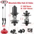 New RT bicycle hub 32 holes 5 rear bearing hub 100*9/135*10mm QR 100*15/142*12mm BS 8/9/10/11S quick release disc brake mountain bike hub. 