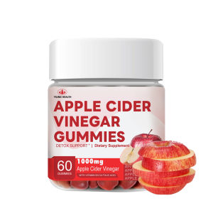 Yiling Apple Cider Vinegar Gummies Detox Gummies - for Detox and Cleanse Support Vegan ACV Gummies with Folic Acid Vitamin B6 B12 Beetroot Pomegranate (60 Count (Pack of 1))